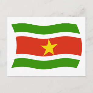 Suriname-Flagge Postkarte