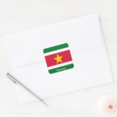 Suriname-Flagge Quadratischer Aufkleber (Umschlag)