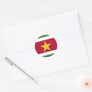 Suriname-Flagge Runder Aufkleber
