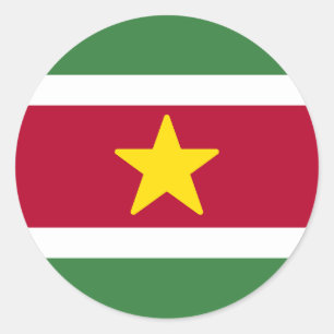 Suriname-Flagge Runder Aufkleber