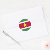 Suriname-Flagge Runder Aufkleber (Umschlag)