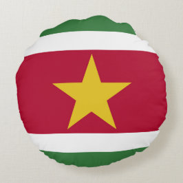 Suriname-Flagge Rundes Kissen