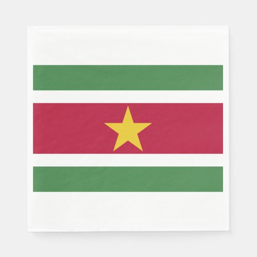 Suriname-Flagge Serviette (Vorderseite)