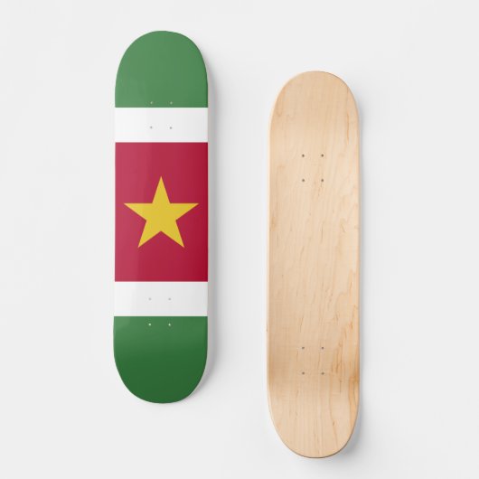 Suriname-Flagge Skateboard (Vorderseite)