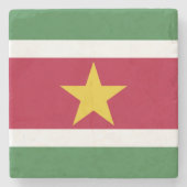 Suriname-Flagge Steinuntersetzer (Vorderseite)
