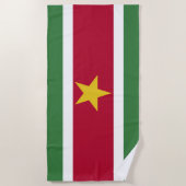 Suriname-Flagge Strandtuch (Vorderseite)
