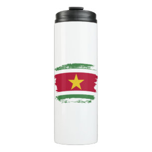 Suriname-Flagge Thermosbecher