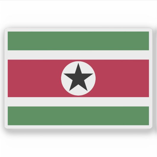 Suriname-Flagge (Vorschlag 3) Aufkleber (Vorderseite)