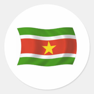 Suriname-Flaggen-Aufkleber Runder Aufkleber