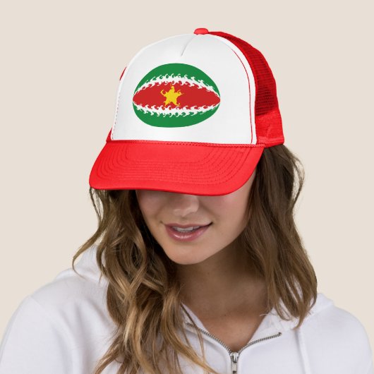 Suriname Gnarly Flag Hat Truckerkappe (Beispiel)