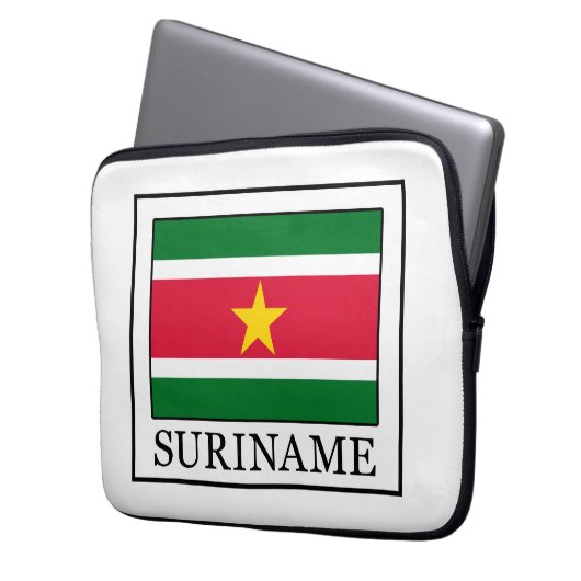 Suriname Laptopschutzhülle (Vorderseite Links)