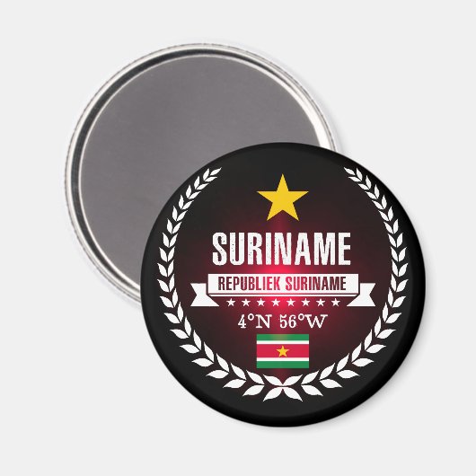 Suriname Magnet (Vorderseite/Rückseite)