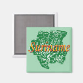 Suriname Magnet (Vorderseite/Rückseite)