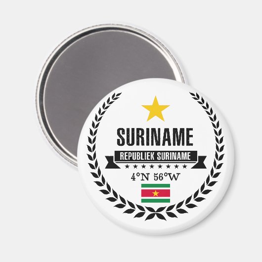 Suriname Magnet (Vorderseite/Rückseite)