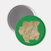 Suriname Map Magnet (Vorderseite/Rückseite)