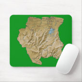 Suriname Map Mousepad (Mit Mouse)
