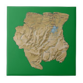 Suriname Map Tile Fliese (Vorderseite)