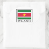 Suriname Ovaler Aufkleber (Tasche)