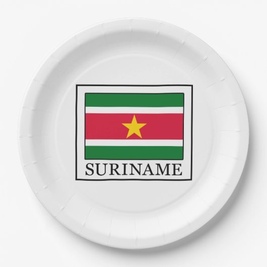 Suriname Pappteller (Vorderseite)