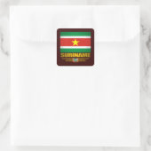 "Suriname Pride" Quadratischer Aufkleber (Tasche)