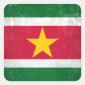 Suriname Quadratischer Aufkleber (Vorderseite)