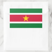 SURINAME RECHTECKIGER AUFKLEBER (Tasche)