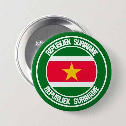 Suriname-RundEmblem Button (Vorne & Hinten)