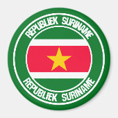 Suriname-RundEmblem Magnet (Vorne)