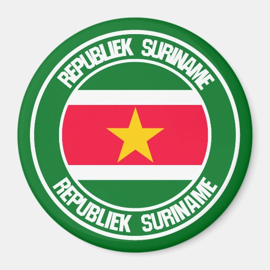 Suriname-RundEmblem Magnet (Vorne)
