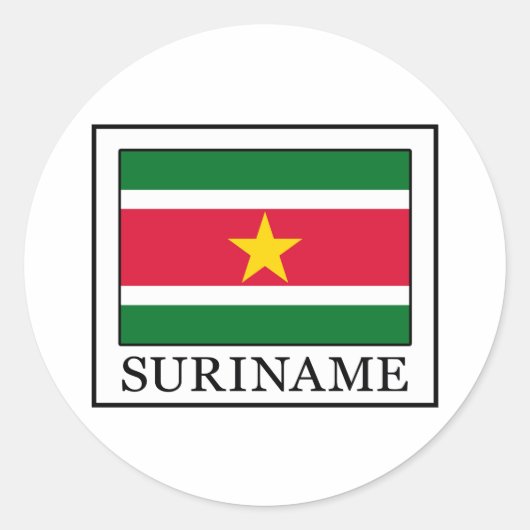 Suriname Runder Aufkleber (Vorderseite)