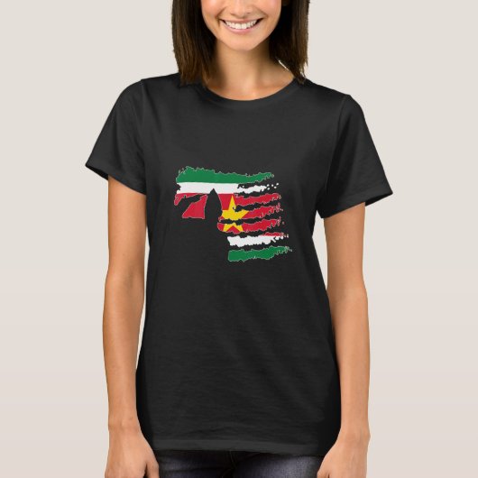 Suriname Soldier Salute Veteran Patriot T-Shirt (Vorderseite)