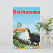 Suriname Südamerikanisches Paradies Reiseplakat Briefpapier (Stehend Vorderseite)