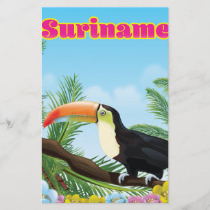 Suriname Südamerikanisches Paradies Reiseplakat Briefpapier