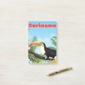 Suriname Südamerikanisches Paradies Reiseplakat Post-it Klebezettel (Auf Schreibtisch)