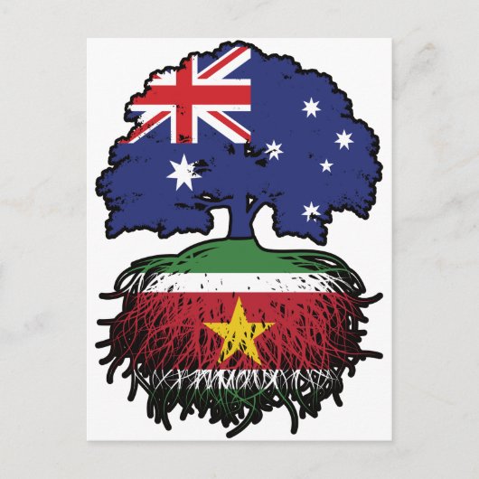 Suriname Surinamese Australian Australia Tree Root Postkarte (Vorderseite)