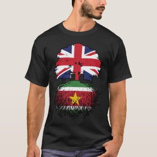 Suriname Surinamese Britische Tree Roots Flag T-Shirt
