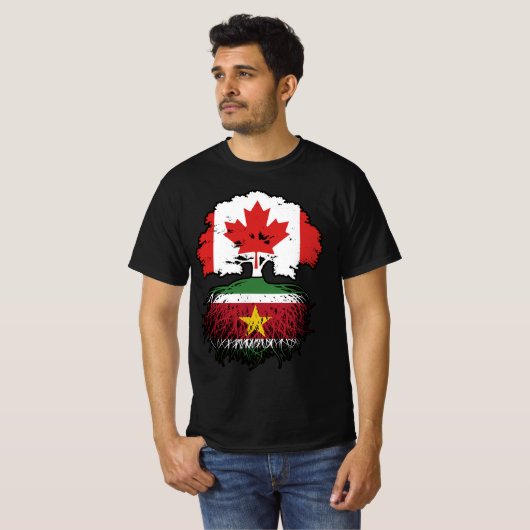 Suriname Surinamese Kanada Tree Roots T-Shirt (Vorne ganz)