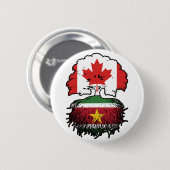 Suriname Surinamese Kanadier Kanada Baumwurzeln Button (Vorne & Hinten)