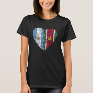 SURINAMES Argentinische Flaggen Herz Argentiniens  T-Shirt
