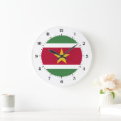 Surinamische Flagge Große Wanduhr (Zuhause)