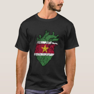 Surinamische Wurzeln Herz Suriname Flagge Surinami T-Shirt