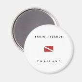 Surinseln Thailand Tauchflagge Magnet (Vorderseite/Rückseite)