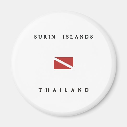 Surinseln Thailand Tauchflagge Magnet (Vorne)
