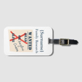 [Surname] Family Research (Wanted Poster) Gepäckanhänger (Vorderseite (Horizontal))