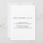 Surprise 40 modern 2 photo 40th birthday einladung (Rückseite)