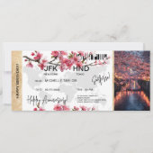 Surprise Birthday Boarding Pass Tokio Trip Ticket Einladung (Vorderseite)