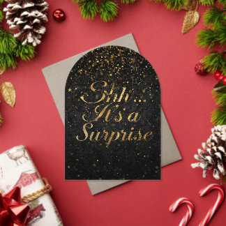 Surprise Birthday Confetti Invitation Elegant Secr Acryleinladungen