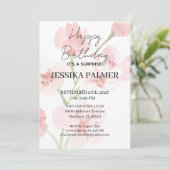 Surprise Birthday Invitation Einladung (Stehend Vorderseite)