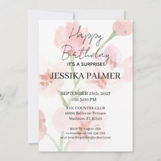 Surprise Birthday Invitation Einladung