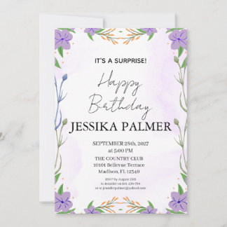 Surprise Birthday Invitation Einladung